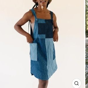 Nani swimwear denim patchwork cover-up dress